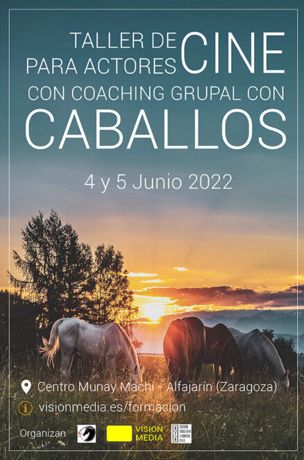 Cartel Taller Cine Actores con Coaching Caballos