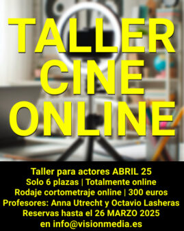 Taller Cine Online Actores Abril 25