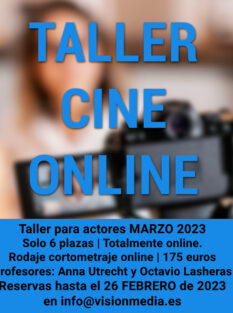 Cartel Taller Cine Online Actores