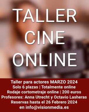 Cartel Taller Cine Online Actores - Marzo 24